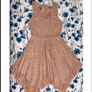 Blush Pink Lace Dress